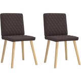 Maison Chic Jedilni stoli - Vzorci stoli 2 kosa temno rjavo blago A508, (22032086) Cene