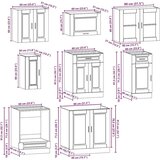 vidaXL 8-dijelni set kuhinjskih ormarića Kalmar konstruiranog drva | shoptok.hr