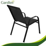 Gardlov set vrtnih stolica, 4 kom, metalni okvir, crne Slike