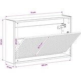  Ormar za cipele na zidu ARNHEM 71 x 17 x 43 cm Crna - Crna | shoptok.hr