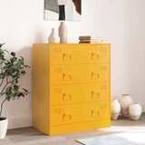 vidaXL Komoda boja senfa 67 x 39 x 83 cm čelični | shoptok.hr