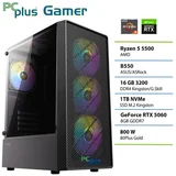 gaming namizni računalnik Ryzen 5 5500/16GB/SSD 1TB/RTX 5060 8GB/brez OS 148055