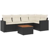  The Living Store Vrtna sedežna garnitura 6-delna z blazinami črna poli ratan - Vrtna Sedežna Garniture, (21443181) | Shoptok.si
