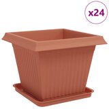  Saksije za biljke 24 pcs Crvena cigla 43 x 43 x 33,5 cm | shoptok.hr