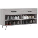  Klupa za cipele siva boja hrasta 102x35x55 cm konstruirano drvo | Eponuda.ba