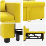SOFA na razvlačenje Singl s kotačima Žuta Baršun | shoptok.hr