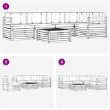  Set vanjskih sofa 6 kom. Prirodna i antracit | shoptok.hr