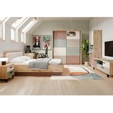CARRYHOME OMARA Z DRSNIMI VRATI, rjavosiva, peščene barve, terakota, žajbljevo zelena, hrast artisan | Shoptok.si