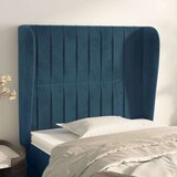  Vzglavje z ušesi temno modro 83x23x118/128 cm žamet Cene