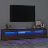 The Living Store TV omarica z LED lučkami rjav hrast 195x35x40 cm - TV Omarica, (21375440) Cene