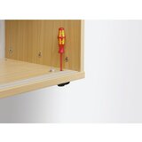 eurokraft pro Omara z drsnimi vrati, višina 748 mm, 1 polica, svetlo siva | Shoptok.si