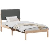  Okvir kreveta smeđe i tamnosivo 100 x 200 cm Masivna borovina | shoptok.hr