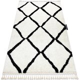RugsX Preproge Preproga BERBER CROSS bela Čopki berbery Maroški 200x290 cm Bela | Shoptok.si