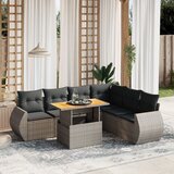 vidaXL 7-dijelni set vrtnih sofa sivi od poliratana | shoptok.hr