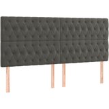  Krevet s oprugama i madracem tamnosivi 200x200 cm baršunasti | shoptok.hr