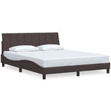 vidaXL Posteljni okvir brez vzmetnice temno rjav 160x200 cm blago, (21670733) | Shoptok.si