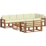 Set vanjskih sofa 9 kom. Prirodna i krem | shoptok.hr