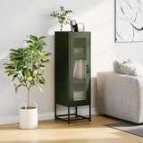 vidaXL Visoka ploča maslinasto zelena 36x39x123cm Hladno valjani čelik | shoptok.hr