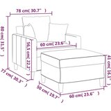  Fotelj s stolčkom za noge rjav 60 cm žamet | Shoptok.si