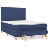  Box spring postelja z vzmetnico modra 140x200 cm blago, (20893146) | Shoptok.si
