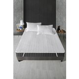  quilted alez (140 x 200) white double bed protector Cene'.'
