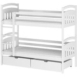 Molarem Home Drveni dječji krevet na kat Gabi s ladicom - bijeli - 180x80 cm - Bez madraca | shoptok.hr