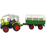 Traktor na daljinsko upravljanje s prikolicom i grabilicom - zeleni | shoptok.hr