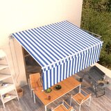  Automatska tenda na uvlačenje s roletom 4 x 3 m plavo-bijela | shoptok.hr