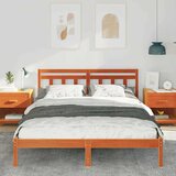  Krevetna konstrukcija Smeđa 160 x 200 cm Čvrsto borovo drvo | shoptok.hr