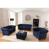 Ropez Moder žameten Chesterfield fotelj York Blik – | Shoptok.si