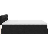 vidaXL Otomanski posteljni okvir z vzmetnico črn 180x200cm žamet | Shoptok.si