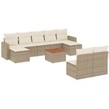  10-dijelni set vrtnih sofa s jastucima bež od poliratana | shoptok.hr