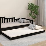  Okvir za krevet crni 100 x 200 cm od masivne borovine | Eponuda.ba