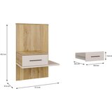 Modern Living Nočna Omarica Bellevue, Peščena Barva, Barva Hrasta | Shoptok.si
