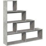 Pregrada regal za knjige 4 razine sivi 143 5x29x143 5 cm drvo | shoptok.hr
