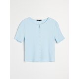 Sinsay Rebrasta bluza s bisernim gumbima od viskoze | shoptok.hr