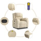  Masažni naslonjač od tkanine krem | shoptok.hr