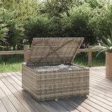  Vrtni tabure s jastukom sivi 55 x 55 x 30 cm od poliratana | Eponuda.ba