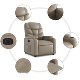  Električni naslonjač od umjetne kože boja cappuccina | shoptok.hr