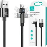 Usams KABEL Z VRTLJIVO PLETENICO U60 2A MICROUSB ČRN 1M ZA TELEFONE, (21980457) | Shoptok.si