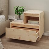  Noćni ormarić 60 x 34 x 51 cm od masivne borovine | shoptok.hr
