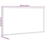 vidaXL Magnetska bijela ploča s okvirom od punog borovine 100x55 cm | shoptok.hr