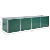  Vrtna sadilica od pocinčanog čelika 320 x 80 x 77 cm zelena | shoptok.hr