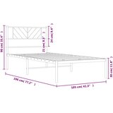  okvir za krevet s uzglavljem bijeli 100x190 cm | shoptok.hr