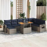 vidaXL 9-dijelni set vrtnih sofa od poliratana s jastucima sivi | shoptok.hr