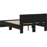 Okvir kreveta s uzglavljem s uzglavljem Crna 120 x 190 cm Drvo | shoptok.hr