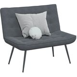  Klupa tamnosiva 110x74x84 cm baršunasta | shoptok.hr
