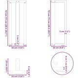  Noge konzolnog stola T-oblika 2 kom antracit 38x25x(72-73) cm | shoptok.hr