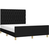  Okvir za krevet s uzglavljem crni 140 x 200 cm od tkanine | shoptok.hr