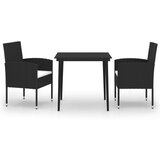  Vrtna jedilna garnitura 3-delna črna, (20674653) | Shoptok.si